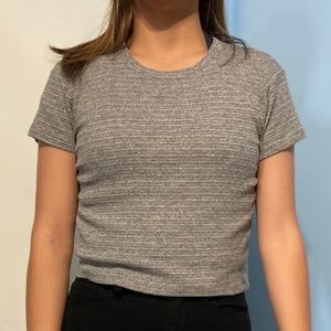 Grey Crop Top Brandy Melville